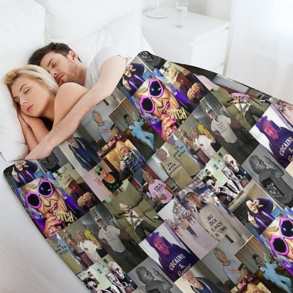 Funny Grandparents Aesthetic Collage Lightweight Throw Blanket