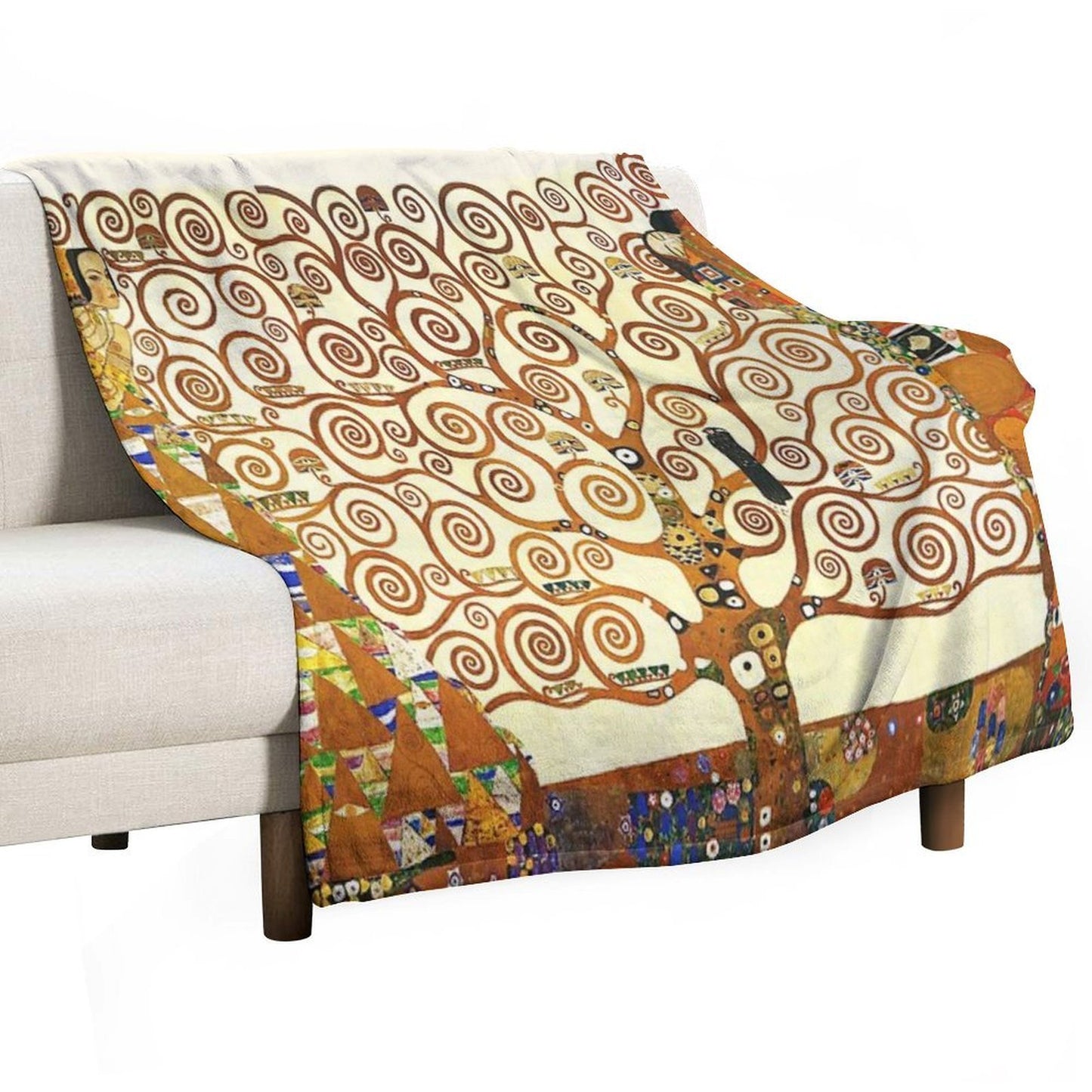 HD The Tree of Life, 1905 by Gustav Klimt - HIGH DEFINITION Compact Throw Blanket