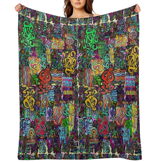 Pop Abstract Durable Throw Blanket