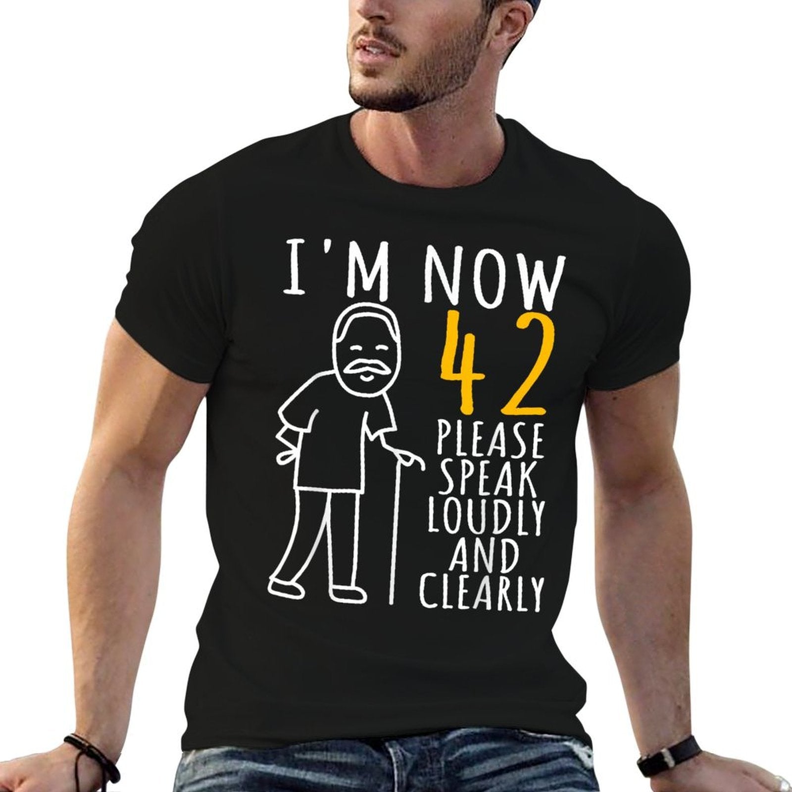 42nd Birthday For Him  I'm Now 42 Years Old  Cool BDay  Polyester Blend T-Shirt