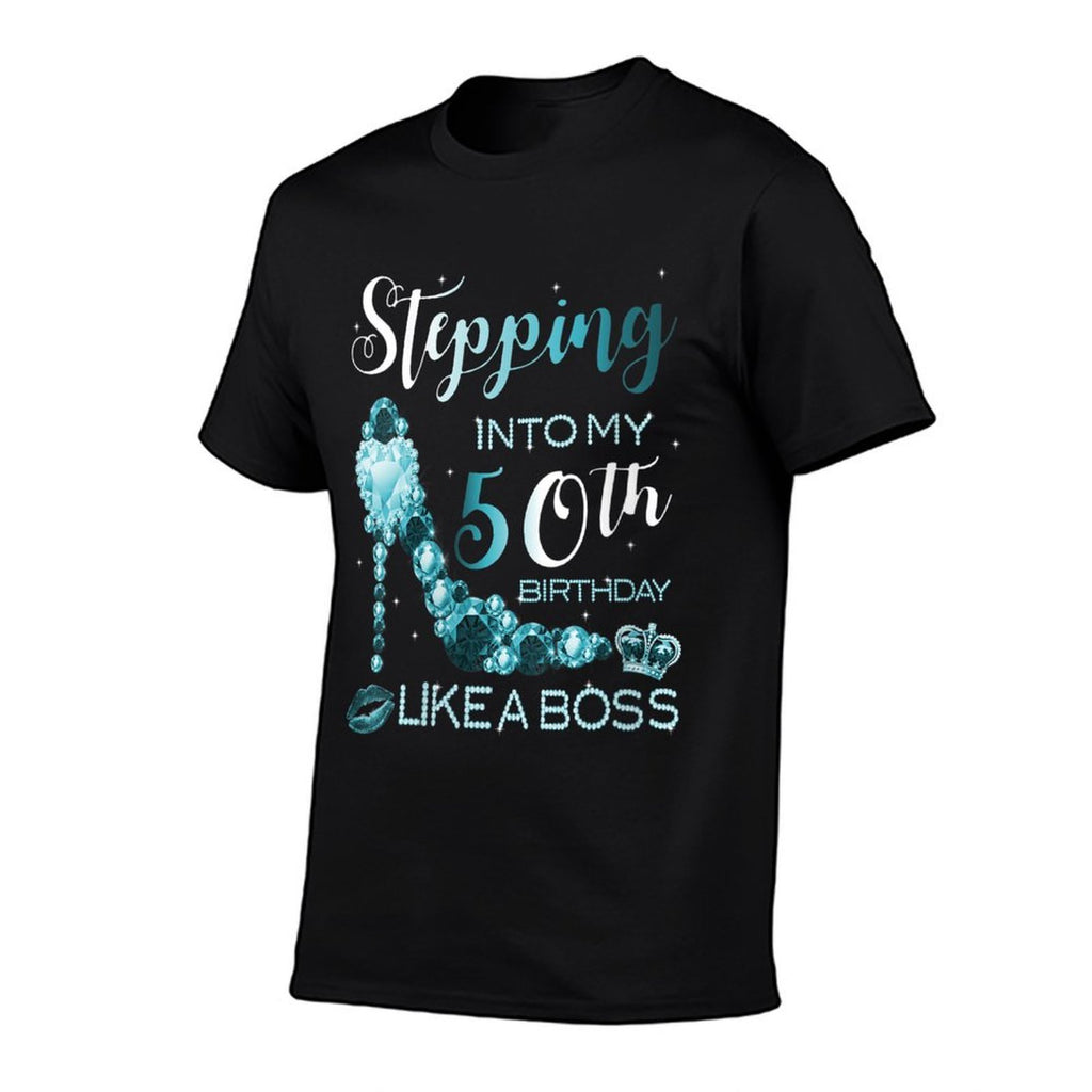 Womens 50th Birthday Women Zircon Birthstone December Gift  Rolled Sleeves T-Shirt
