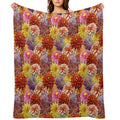 Dahlia Deluge Shrink-resistant Throw Blanket