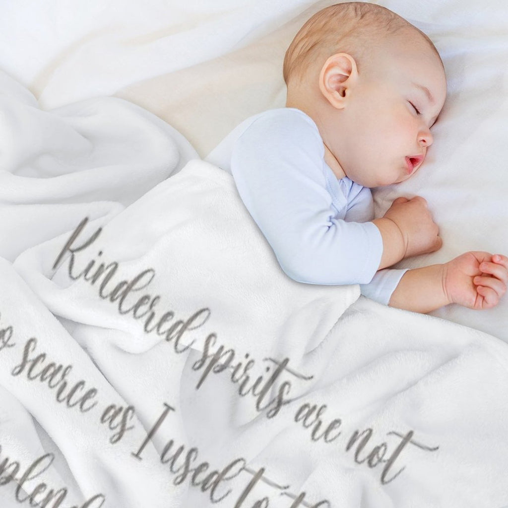 Kindred Spirits, Anne of Green Gables Quote Easy Care Throw Blanket