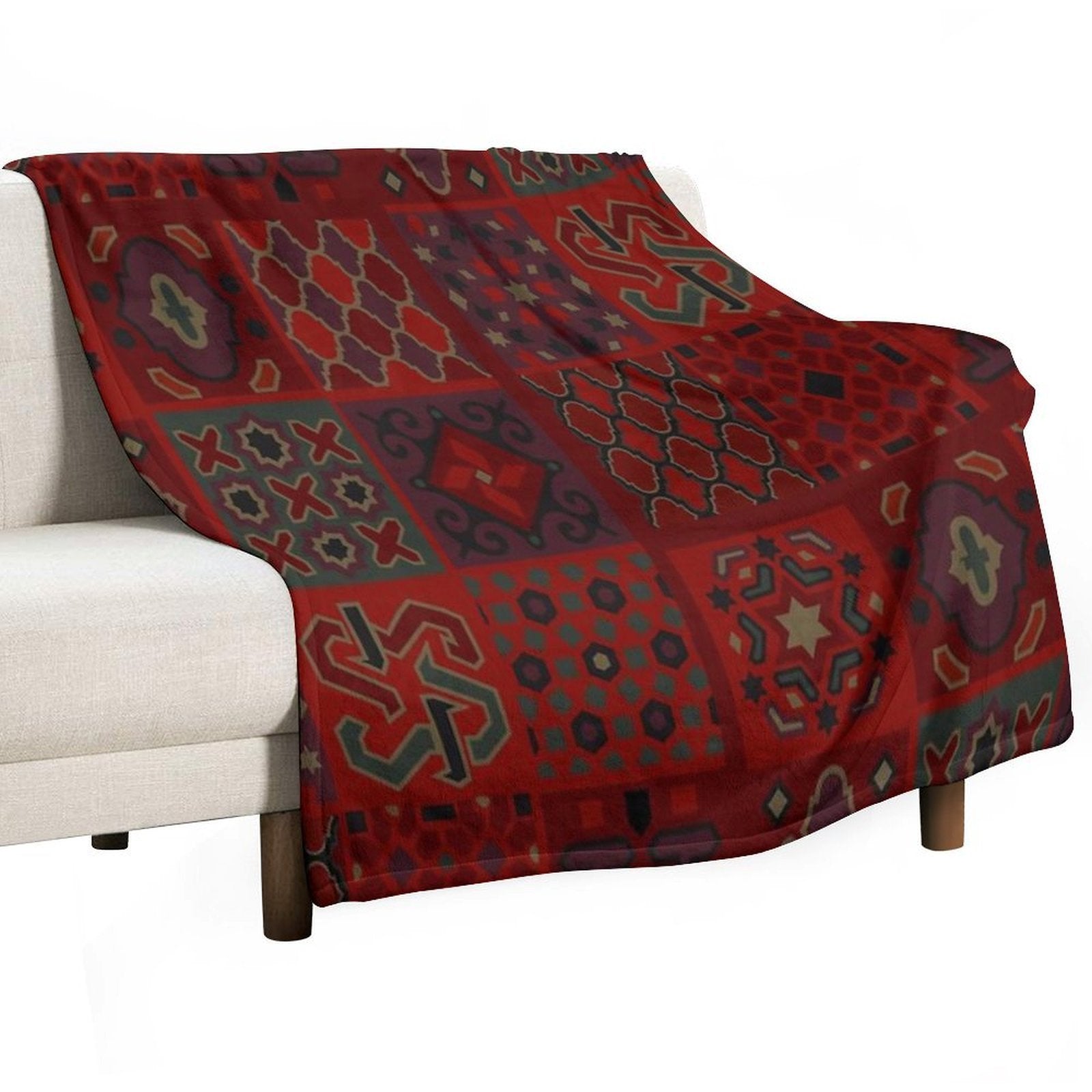 Moroccan Moments - Saffron Eco-conscious Throw Blanket