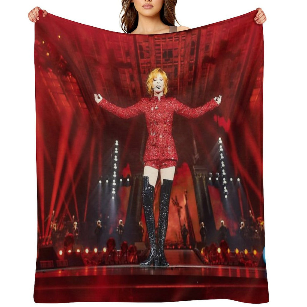 Mylène Farmer Nevermore 2024 Concert Compact Throw Blanket