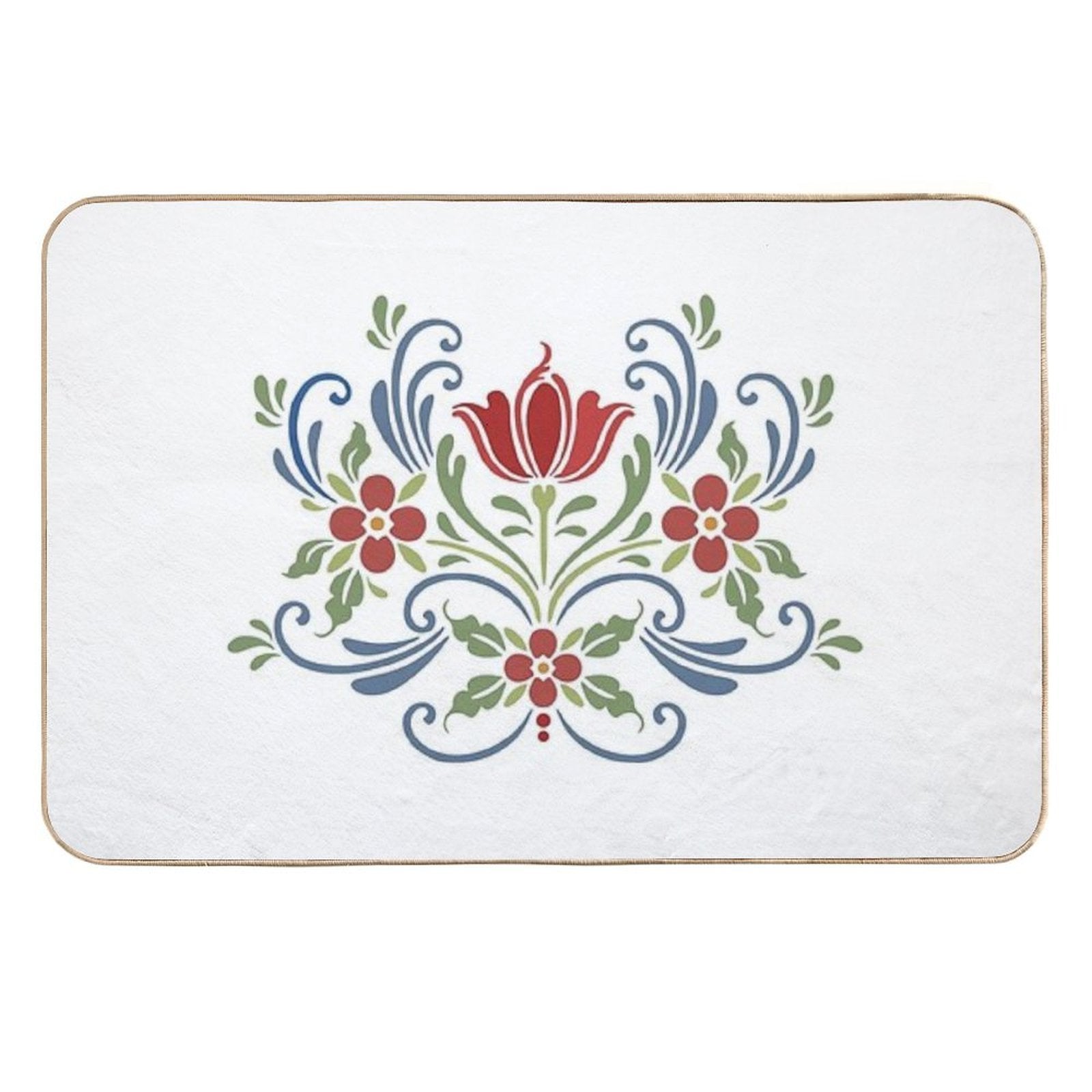 Scandinavian Flowers  Versatile Bath Mat