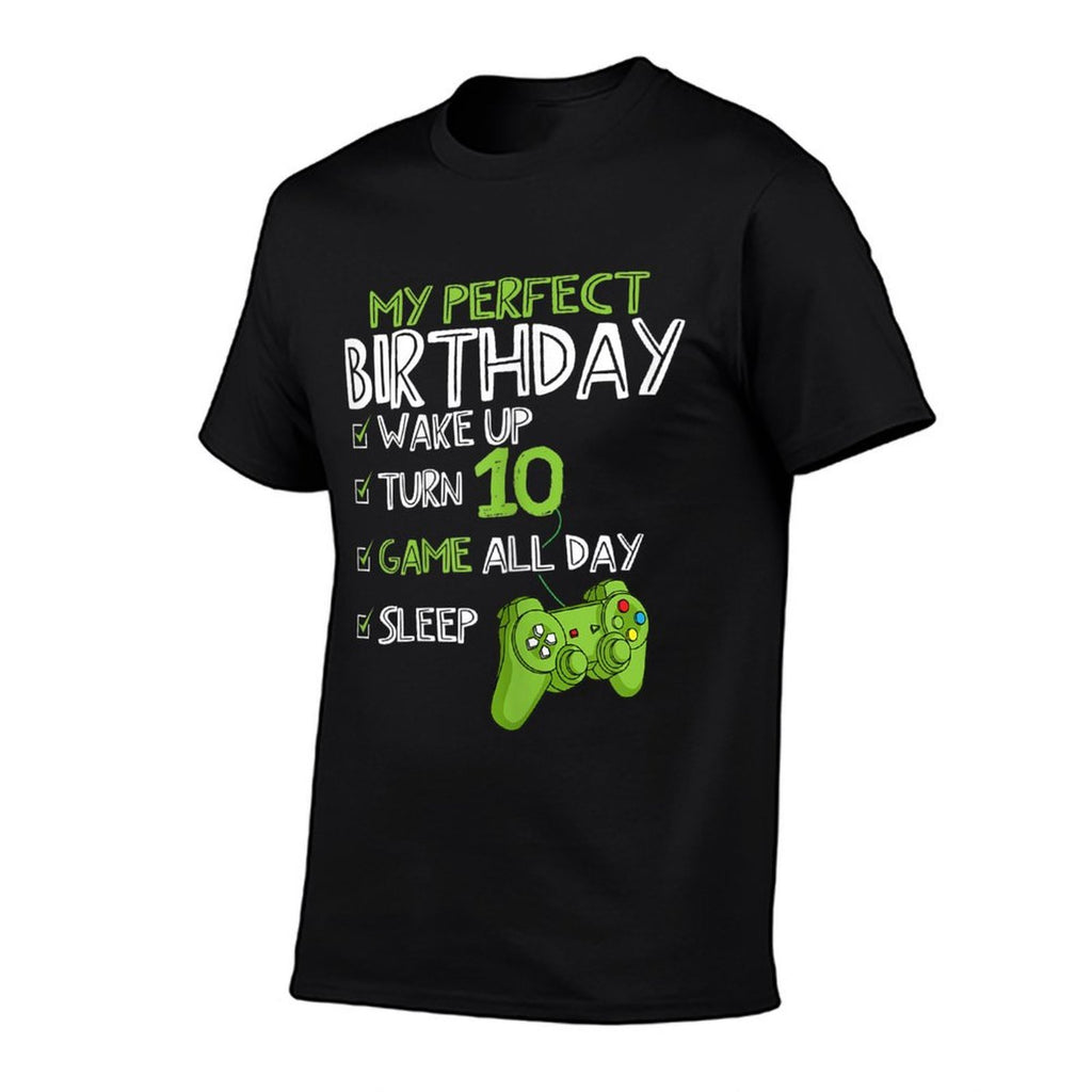 10th Birthday Gaming 10 Years Old Perfect Gamer Gift Boys  High-quality Stitching T-Shirt