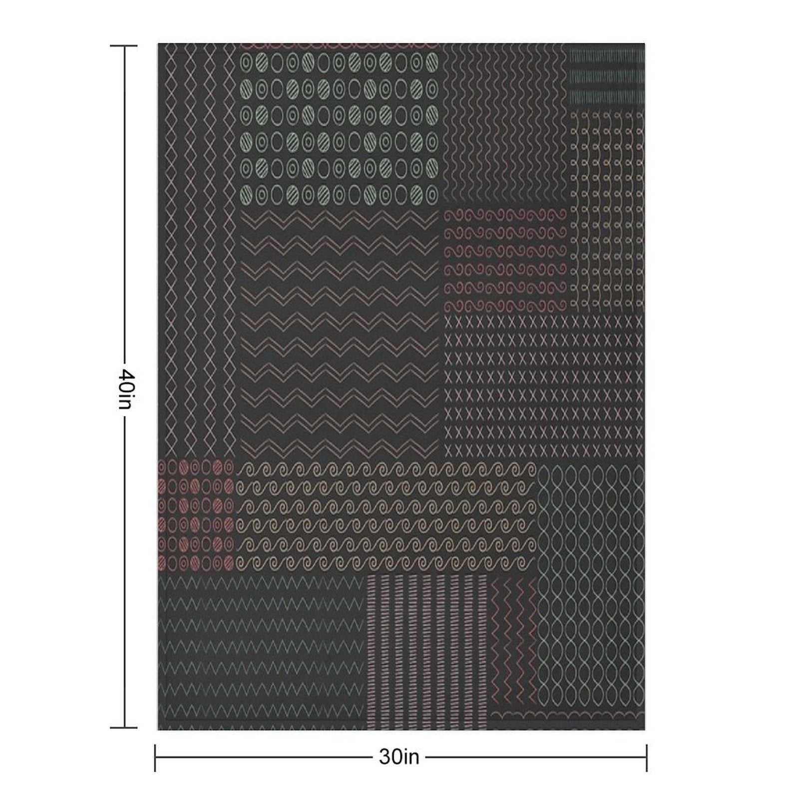 Minimalist Geometric Patterns Shrink-resistant Throw Blanket