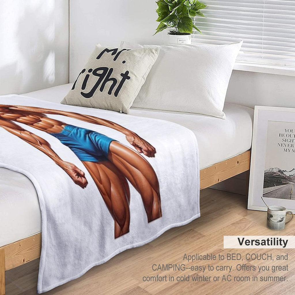 New Series Bodybuilder Sticker #91 Wrinkle-free Throw Blanket