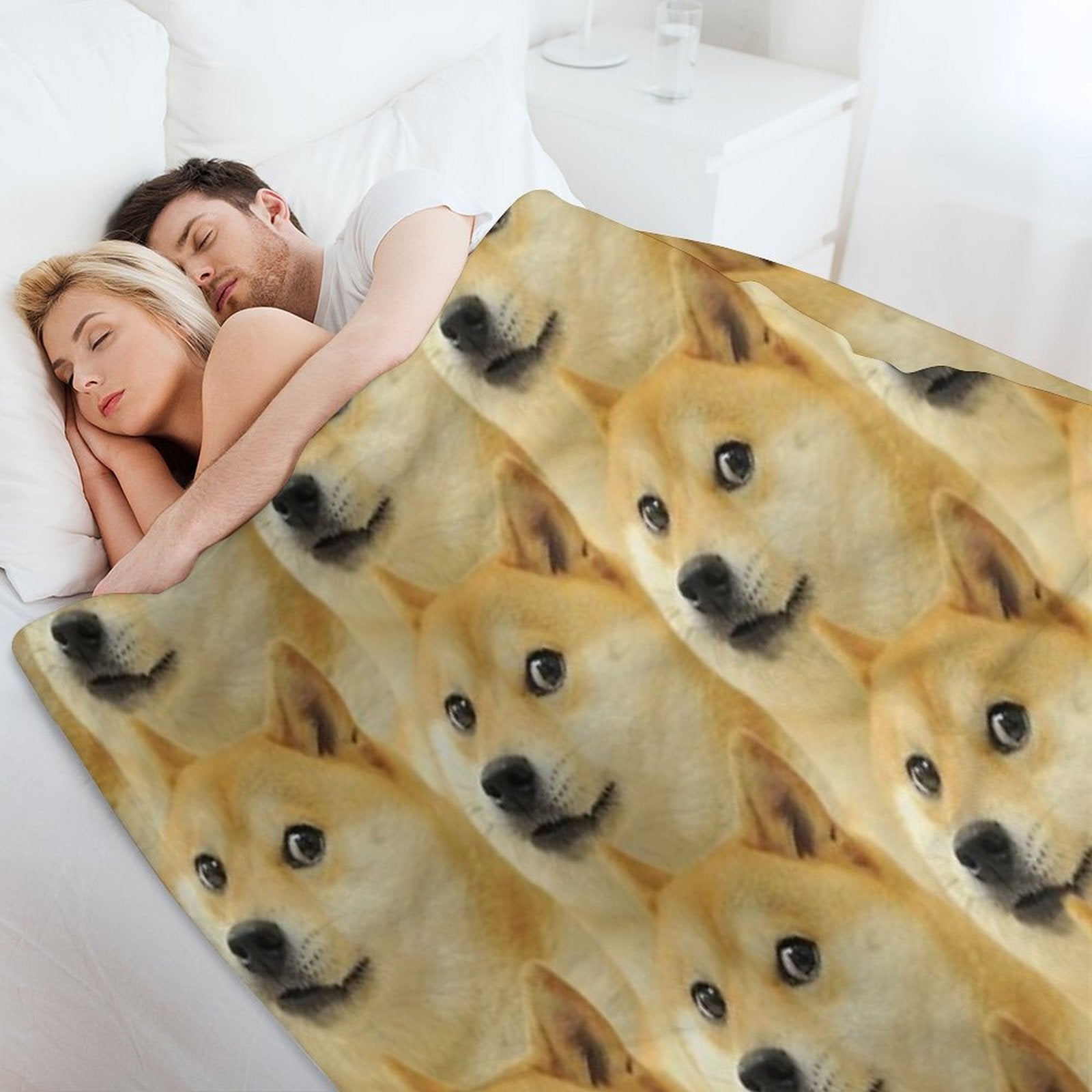 Doge Collage Sustainable Throw Blanket