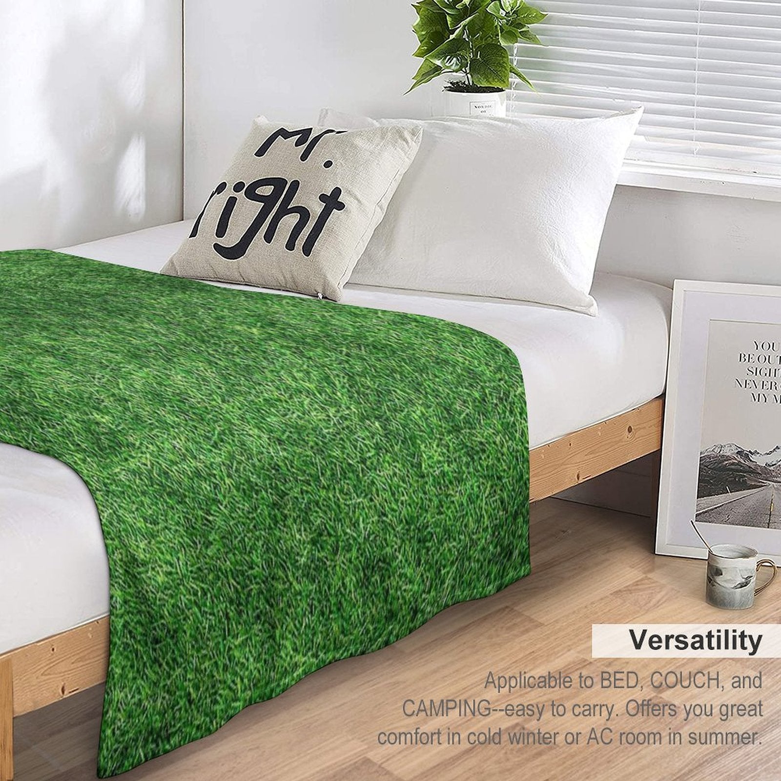 COOL !!!! GRASS BLANKET !!!! Lightweight Throw Blanket