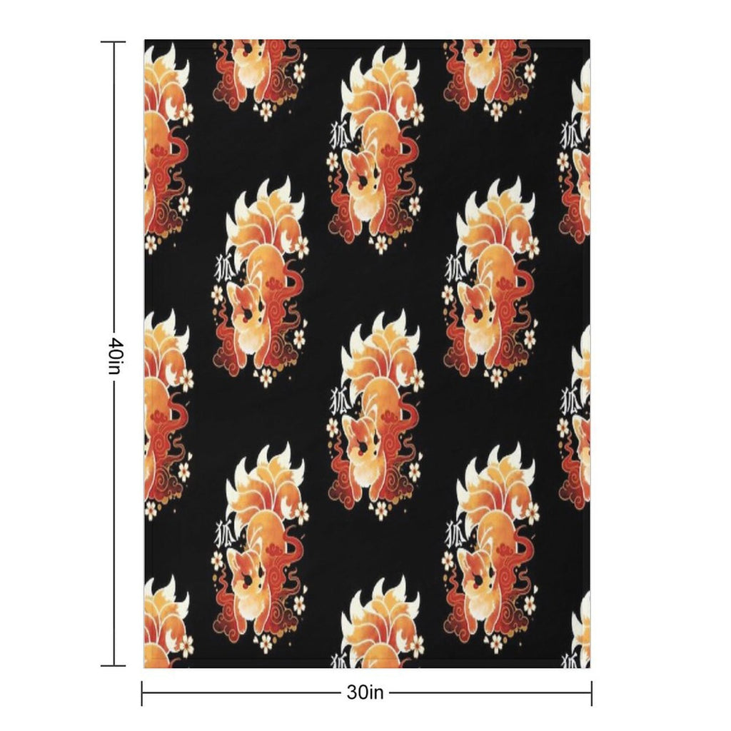 Kitsune Kawaii Comfort Throw Blanket