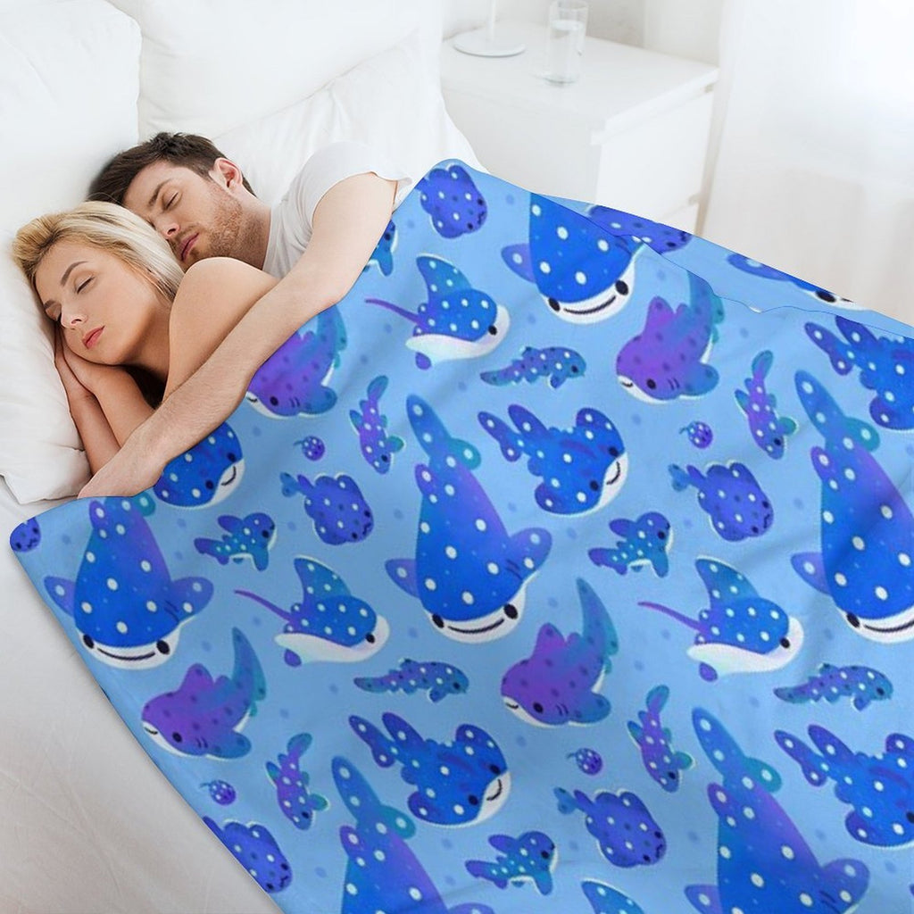 Polka Dot Shark Comfort Throw Blanket