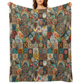 Fabric Pattern Multi-functional Throw Blanket