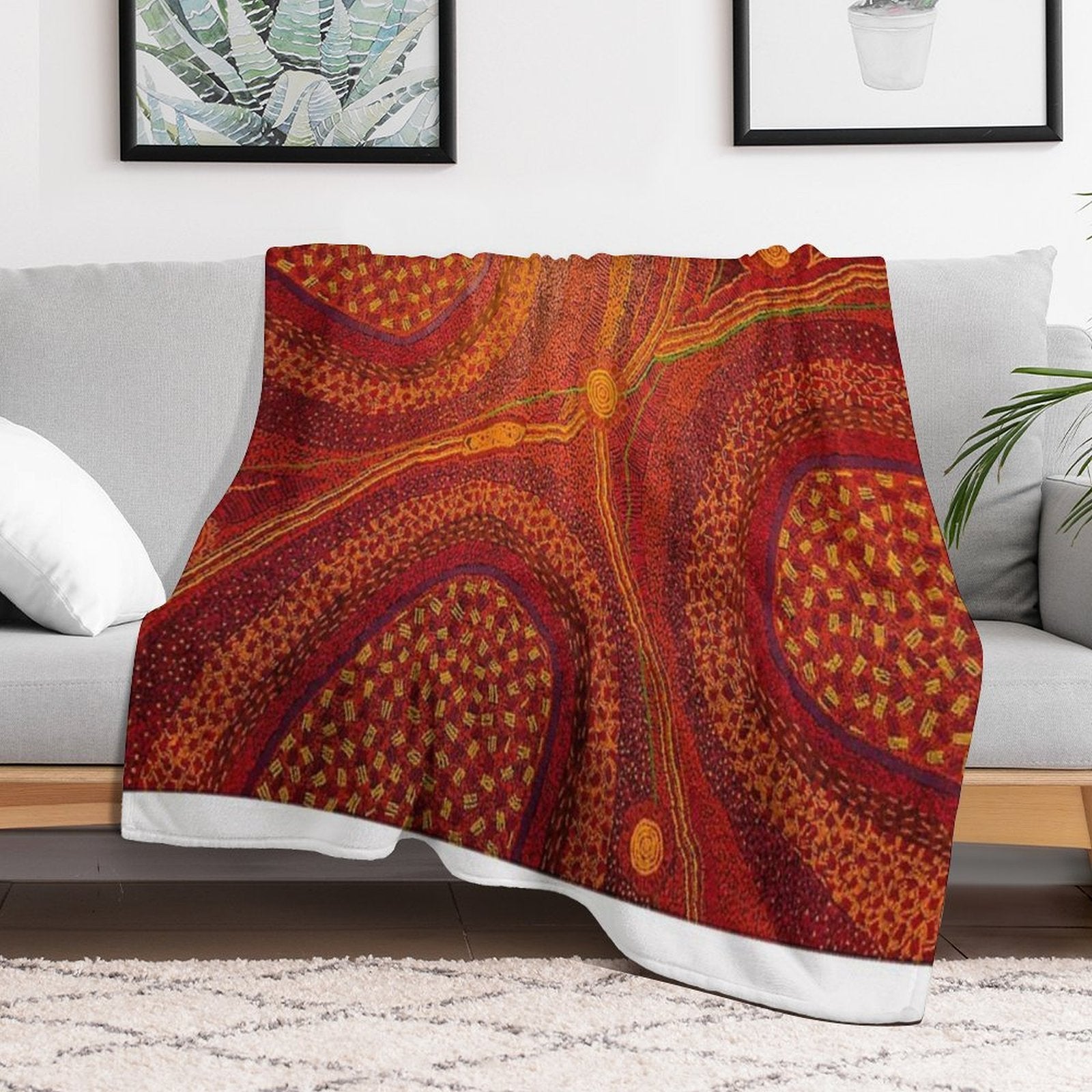 Australian Aboriginal Art Vintage Quick-dry Throw Blanket