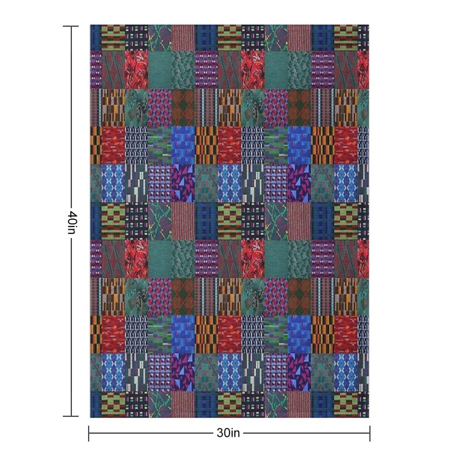 LONDON TRANSPORT FABRIC MONTAGE MOQUETTE SEAT COVER Lightweight Throw Blanket