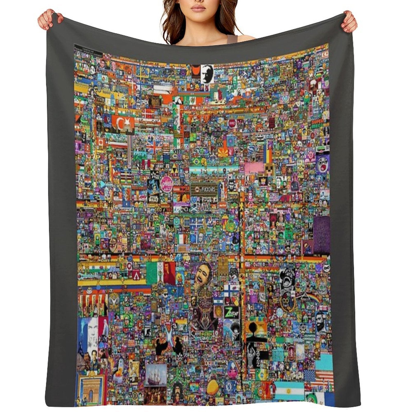 RPlace 2022 Blanket Eco-conscious Throw Blanket