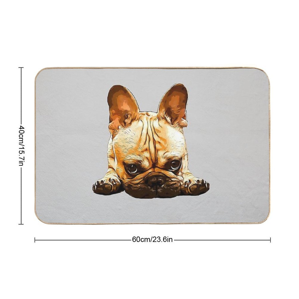 French Bulldog Puppy Cute  Slip-Resistant Bath Mat