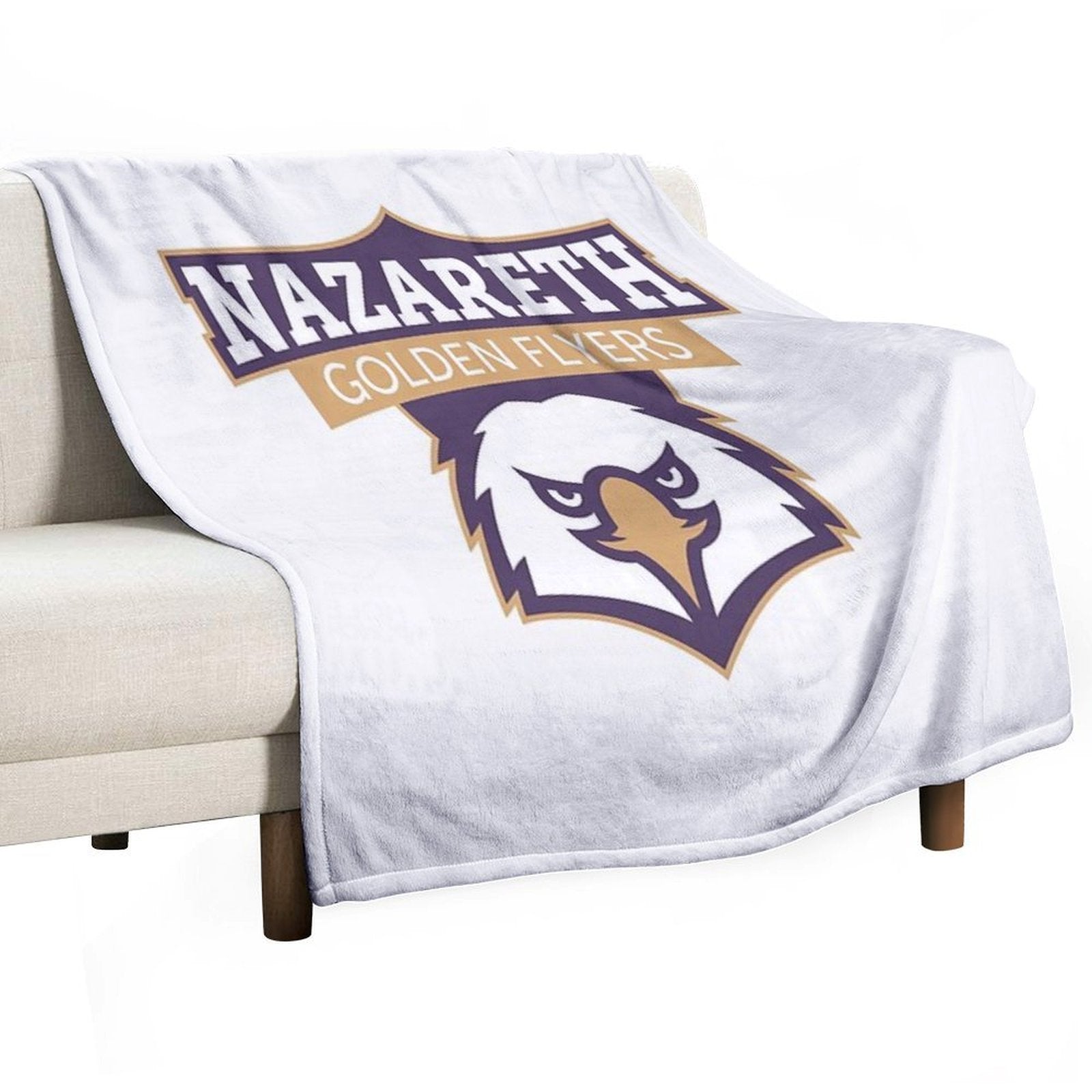 Nazareth College Golden Flyers Eco-conscious Throw Blanket