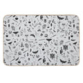 Black And Grey Witchy Pattern  Pet-Safe Bath Mat