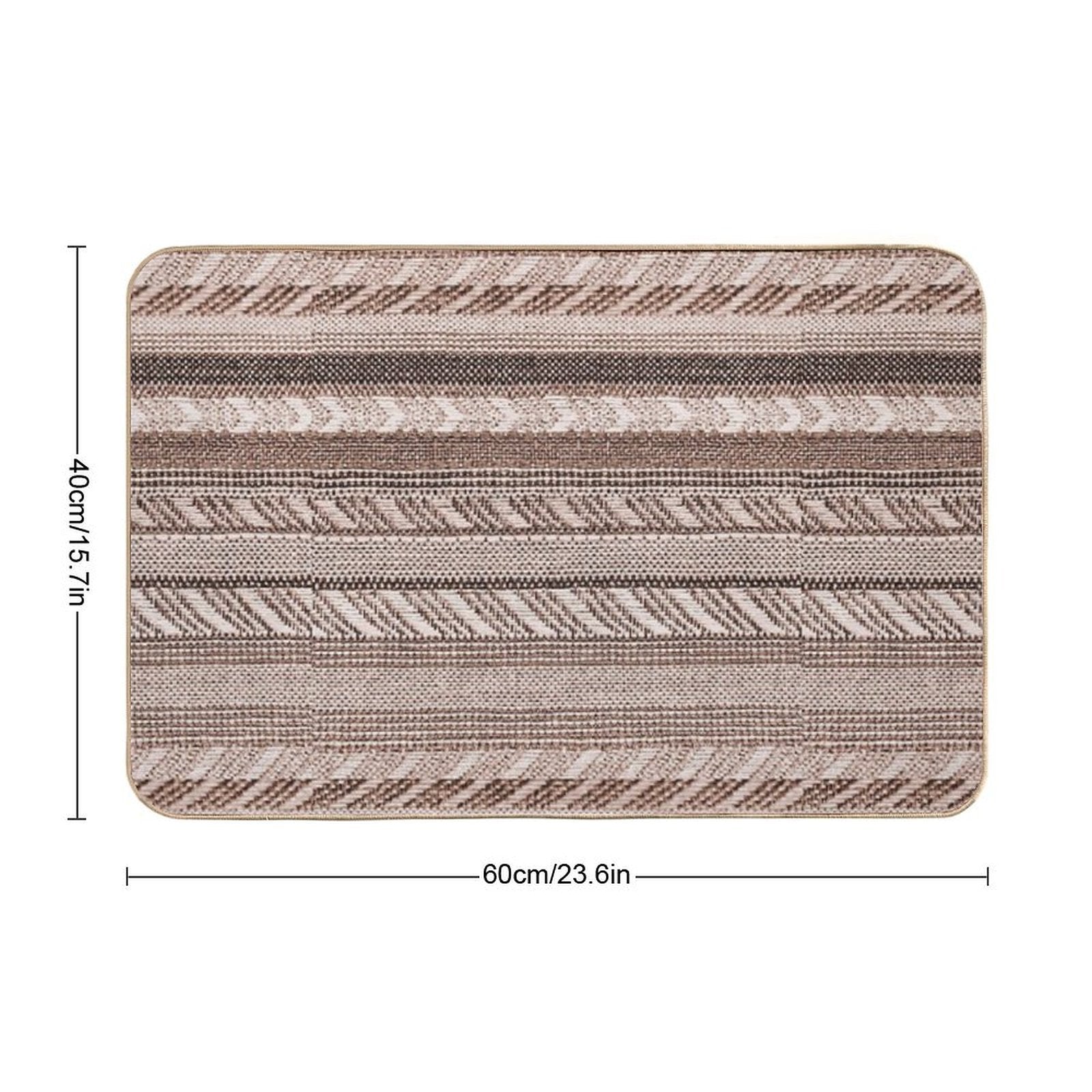 Brassy - Boho Stripe -  Long-Lasting Bath Mat