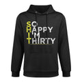 Funny So Happy I'm Thirty 30th Birthday Gift Dirty Thirty Medium-Weight Fabric Hoodie
