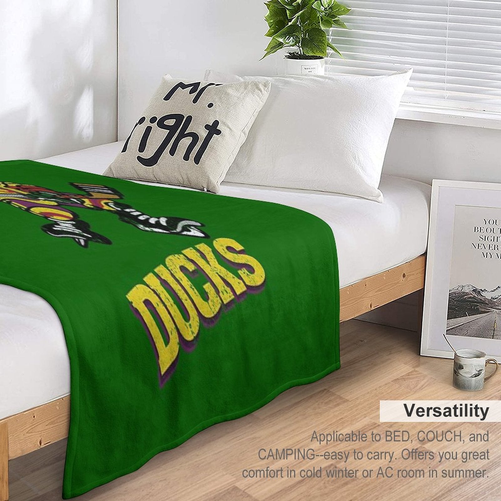 Ducks Captain Jersey Machine-washable Throw Blanket