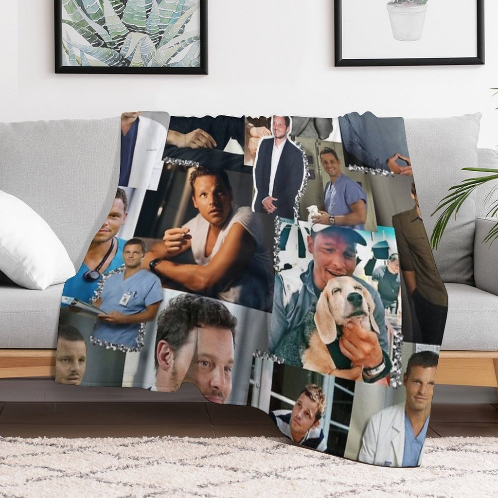 Alex Karev Collage Gift-ready Throw Blanket