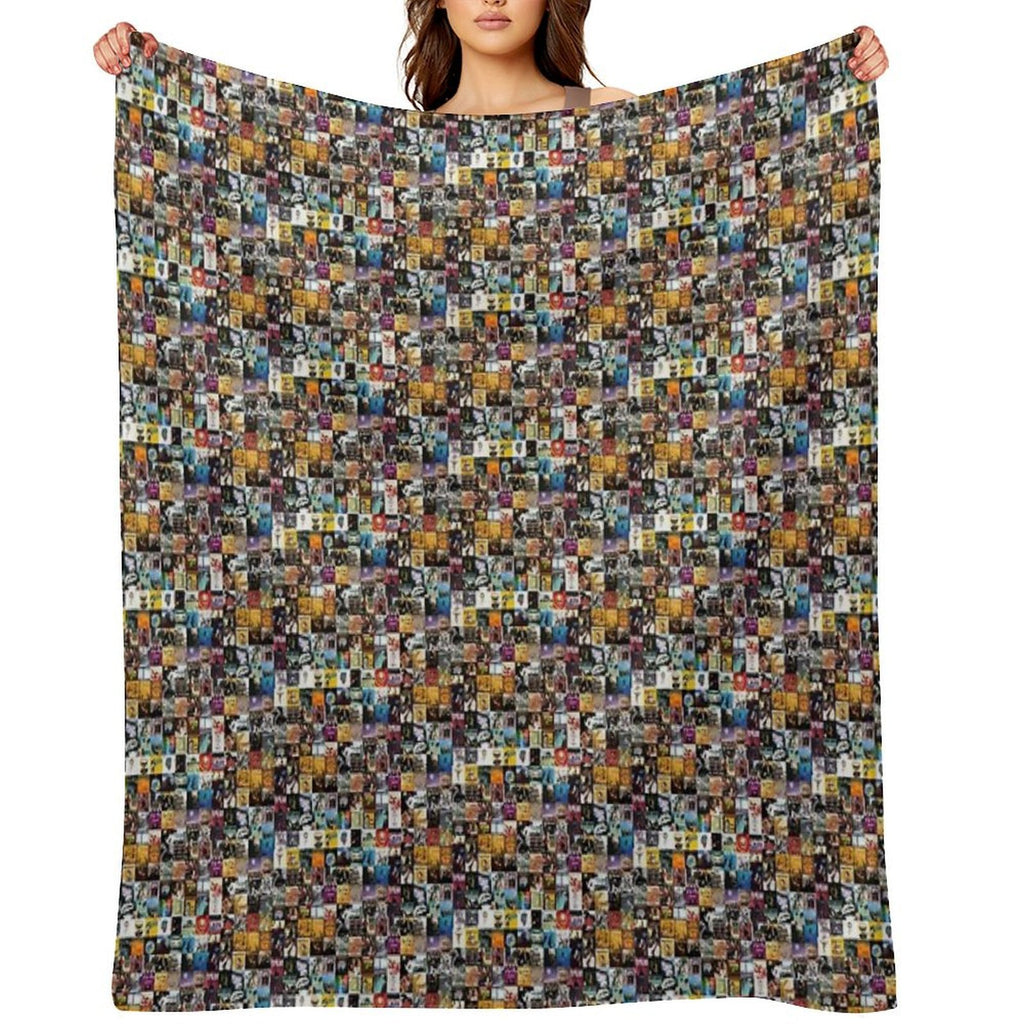 Music Cover Montage Old Lightweight Throw Blanket