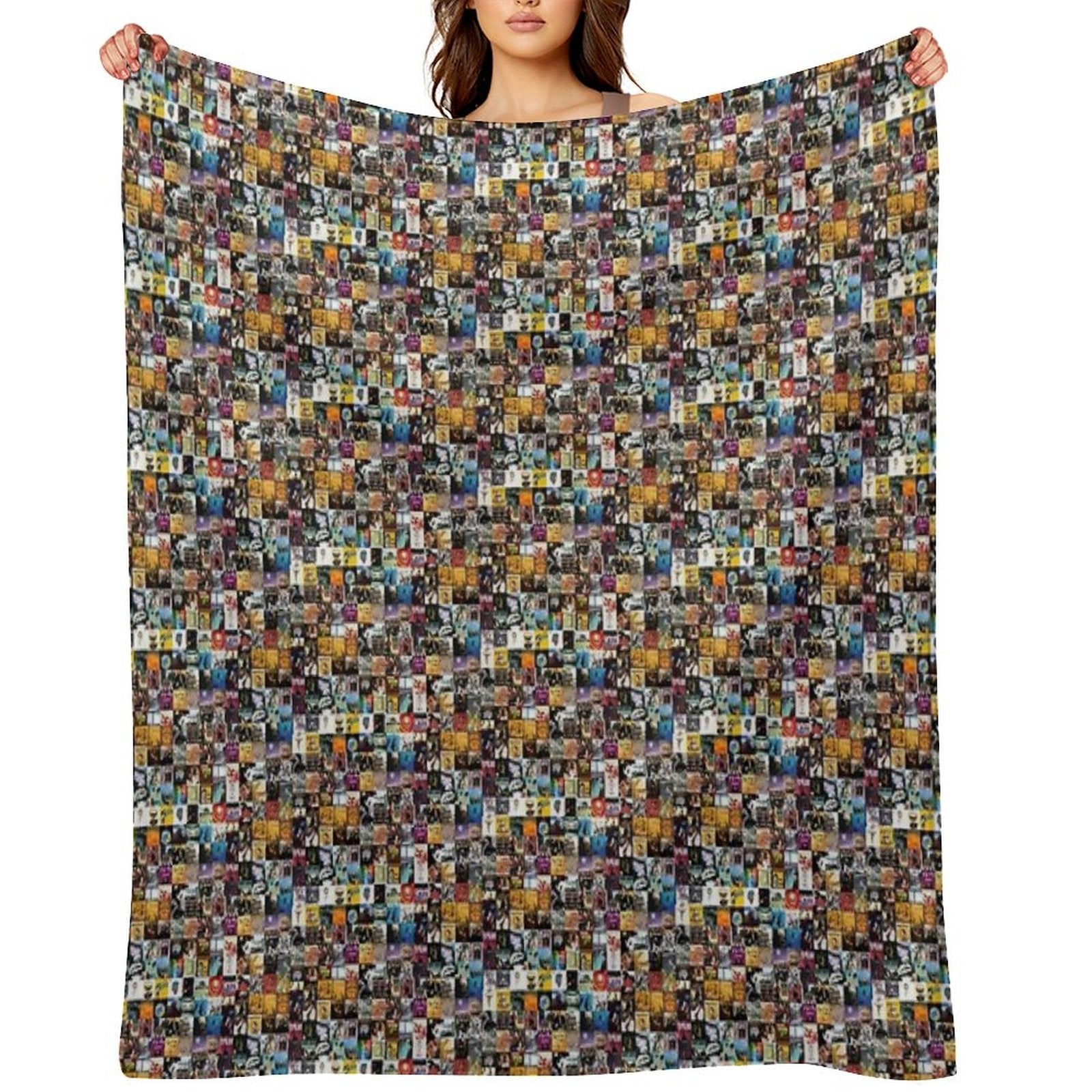 Music Cover Montage Old Lightweight Throw Blanket