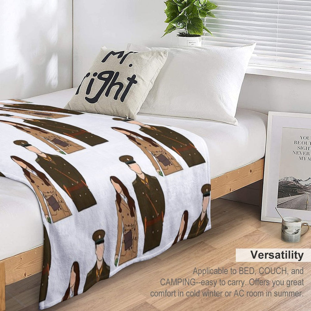 CRASH LANDING ON YOU Plush Throw Blanket
