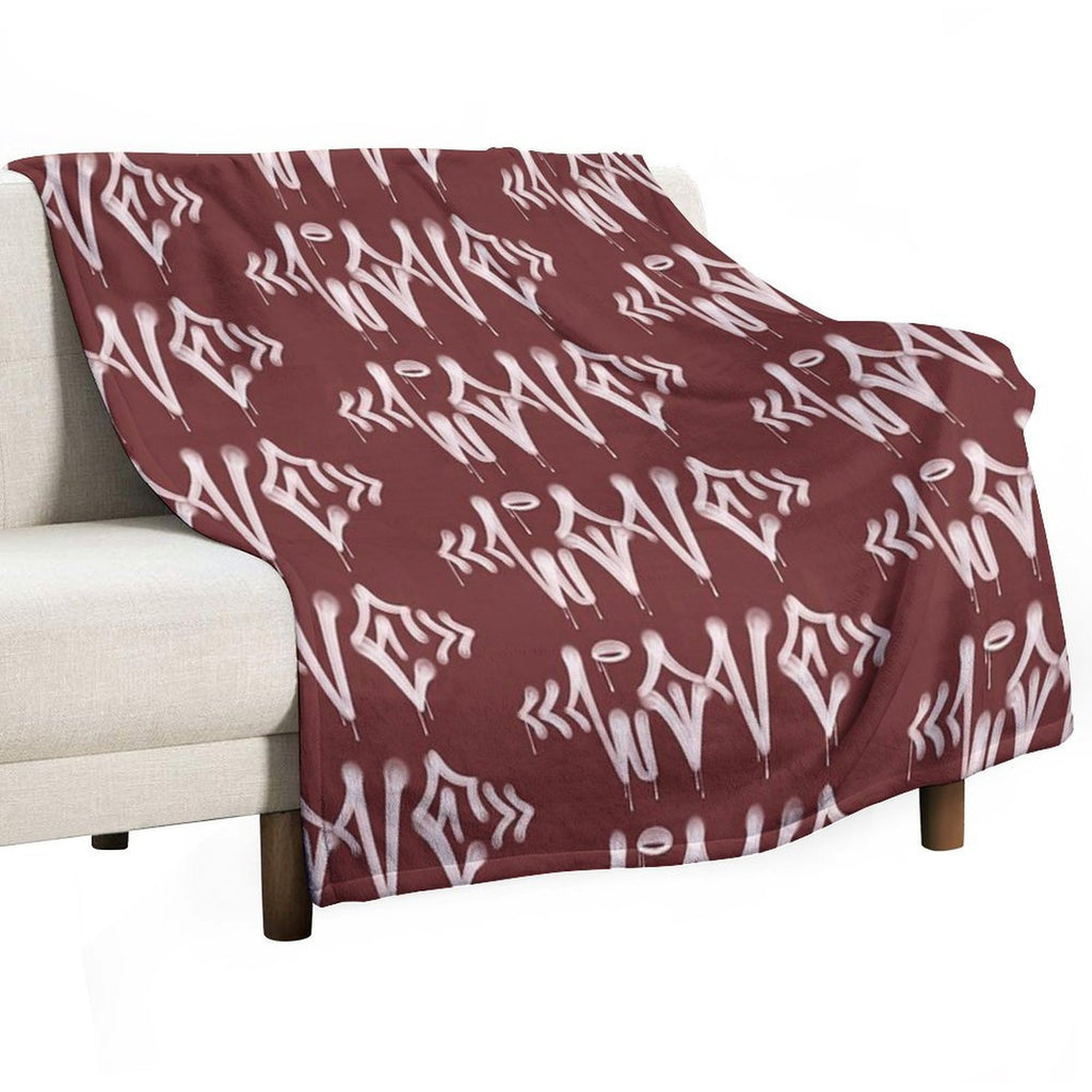 LOVE in Pixo Style - Graffiti Drip Tag Travel-friendly Throw Blanket