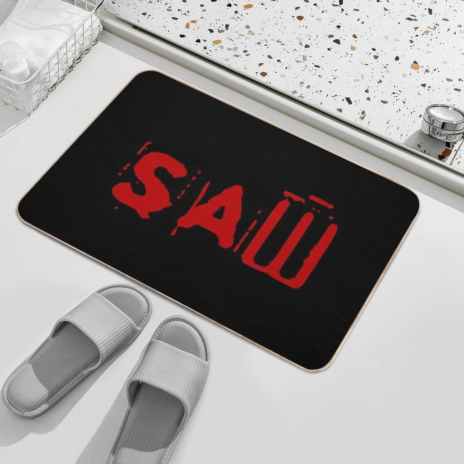 Saw Movie Logo Horror  Rapid-Drying Bath Mat