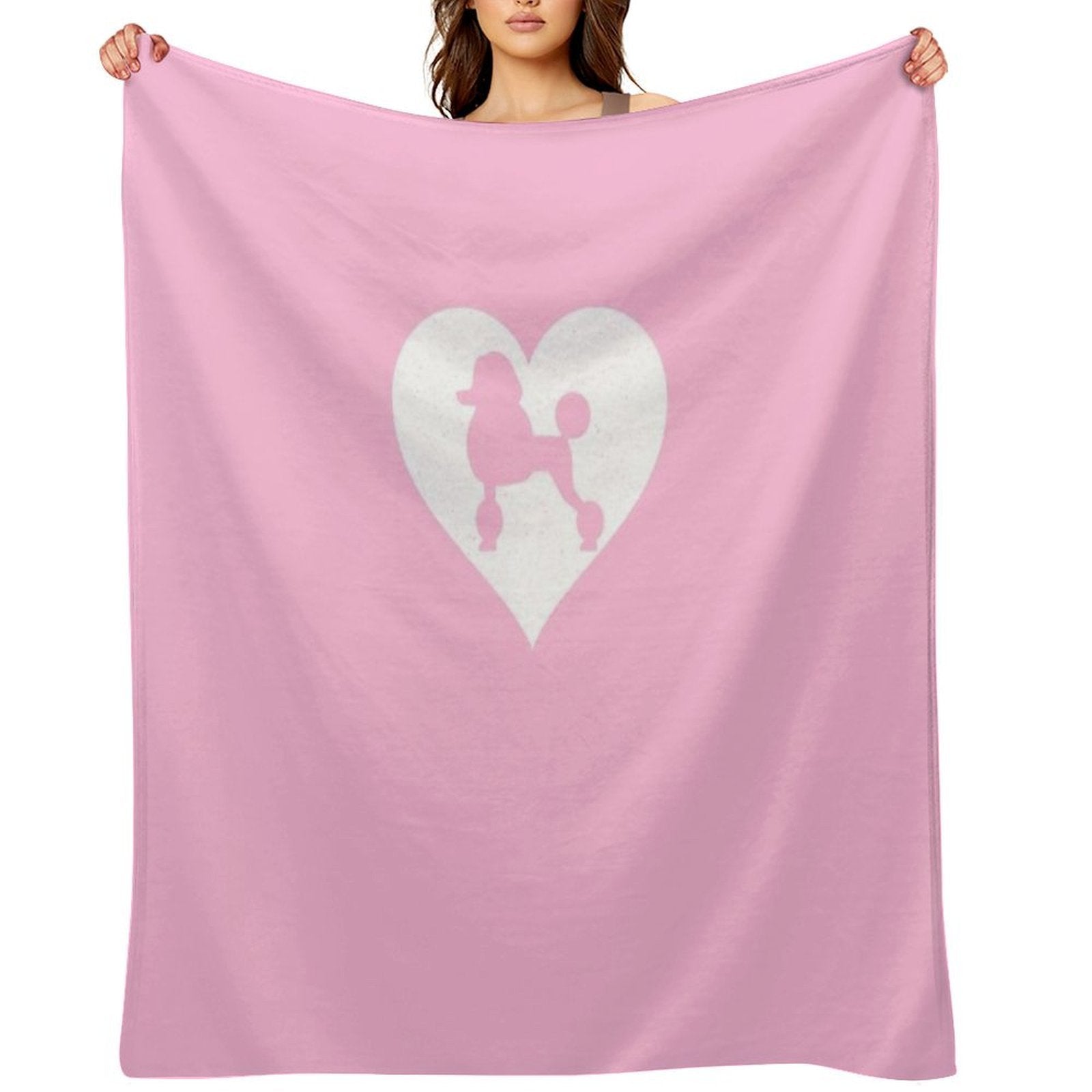 POODLE T SHIRT Velvety-soft Throw Blanket