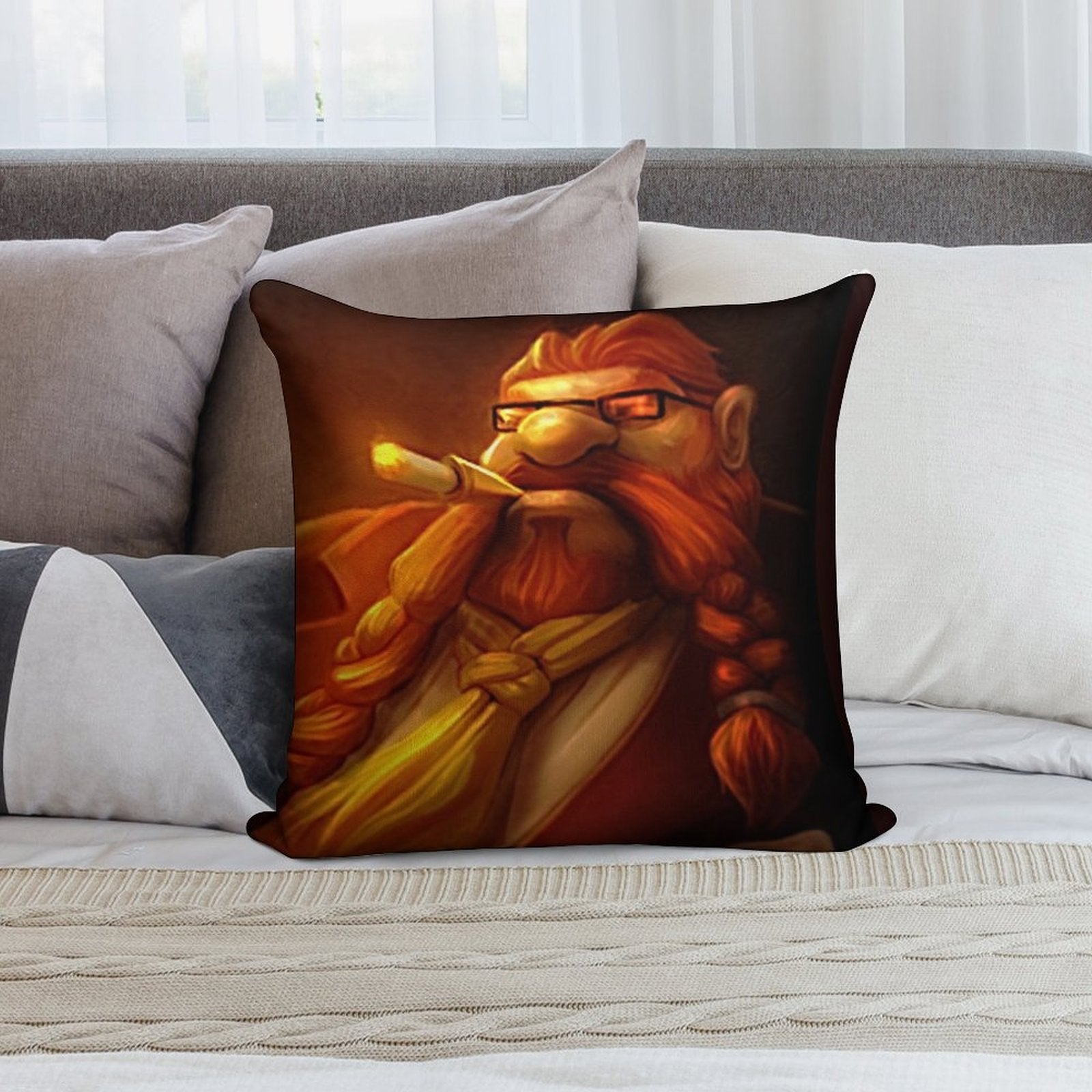 Gragas Alpha Male Soft Hidden Zipper Throw Pillow