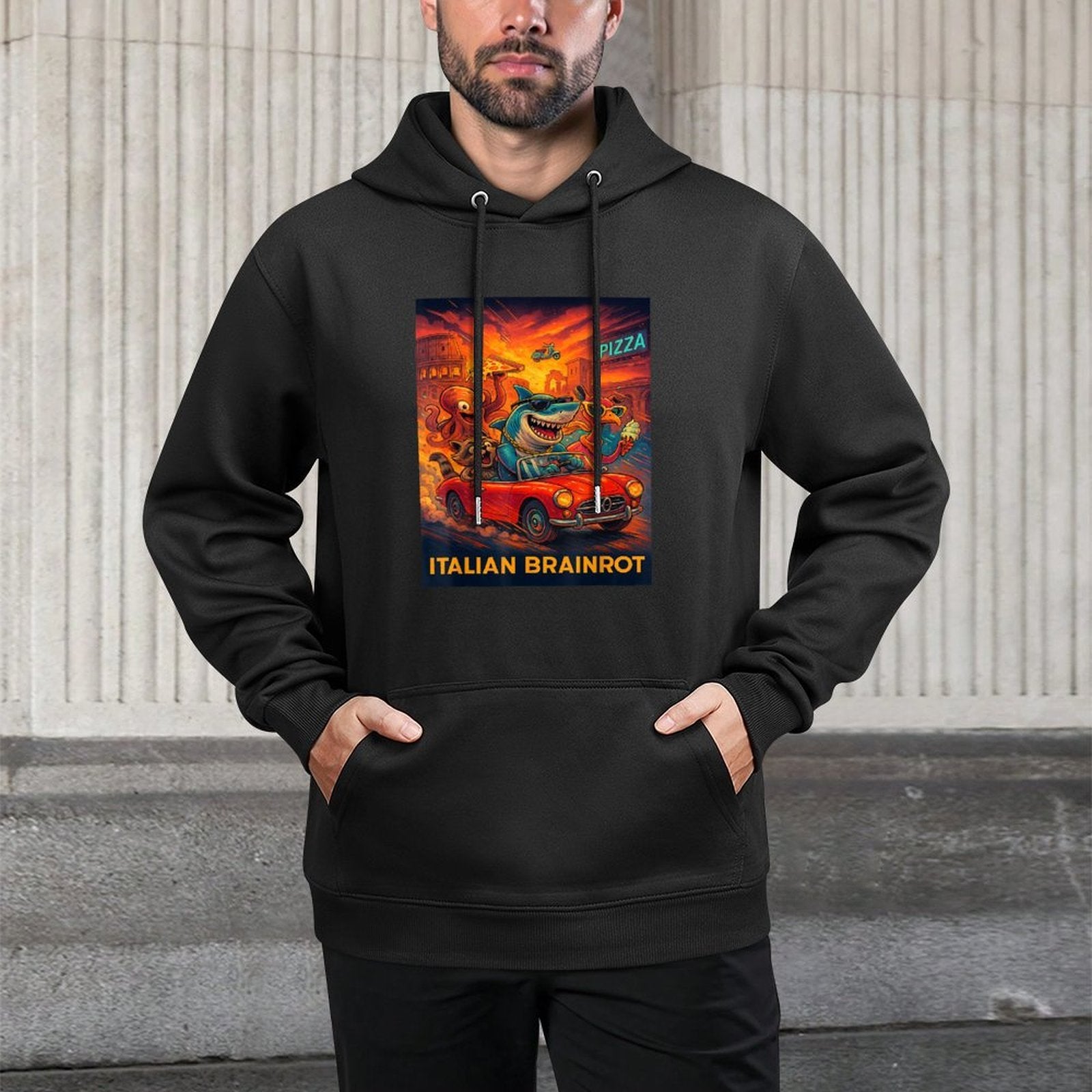 Italian Brainrot Trendy Viral Generated by AI Internet Meme Pilling-Resistant Hoodie