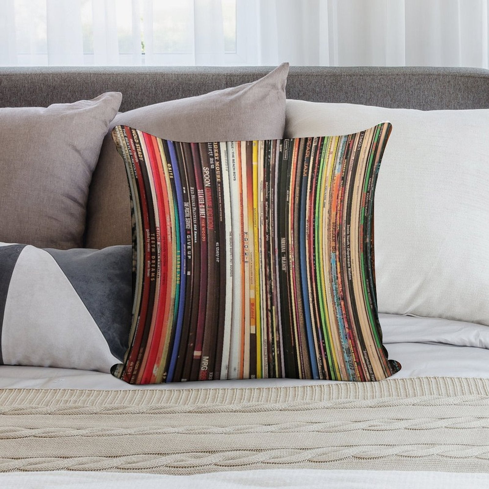 Ultimate Vinyl Record Collection Soft Skin-Friendly Throw Pillow