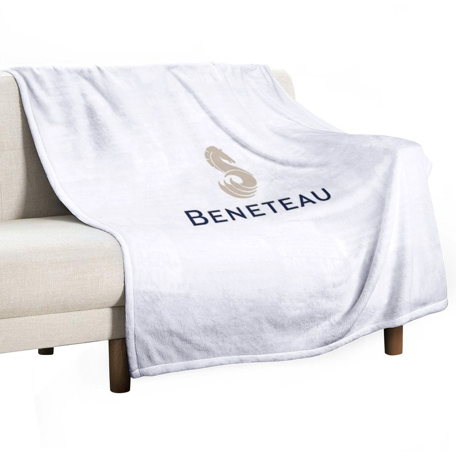 Beneteau Yachts Logo Fishing Versatility Throw Blanket