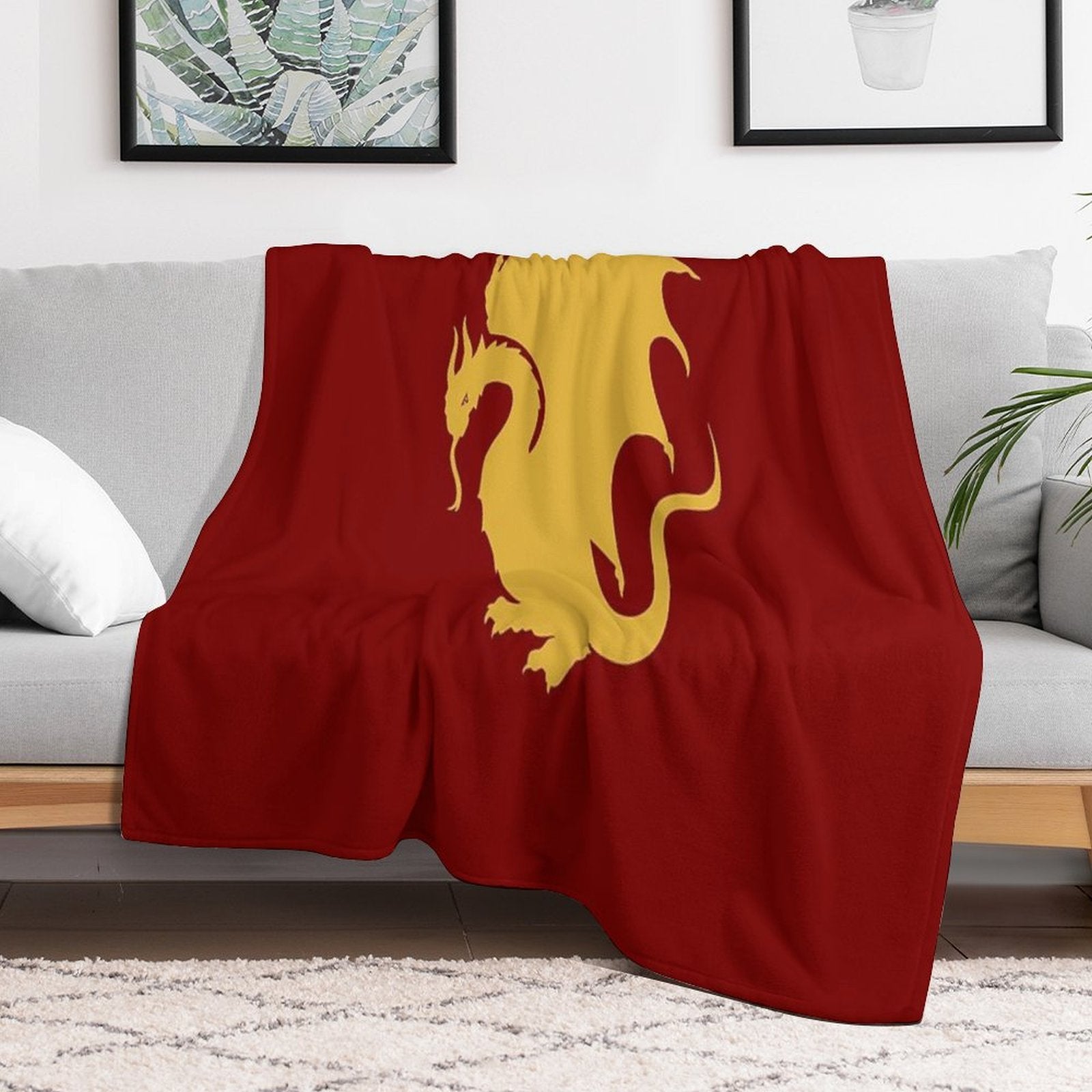 Arthur's Dragon Wrinkle-free Throw Blanket