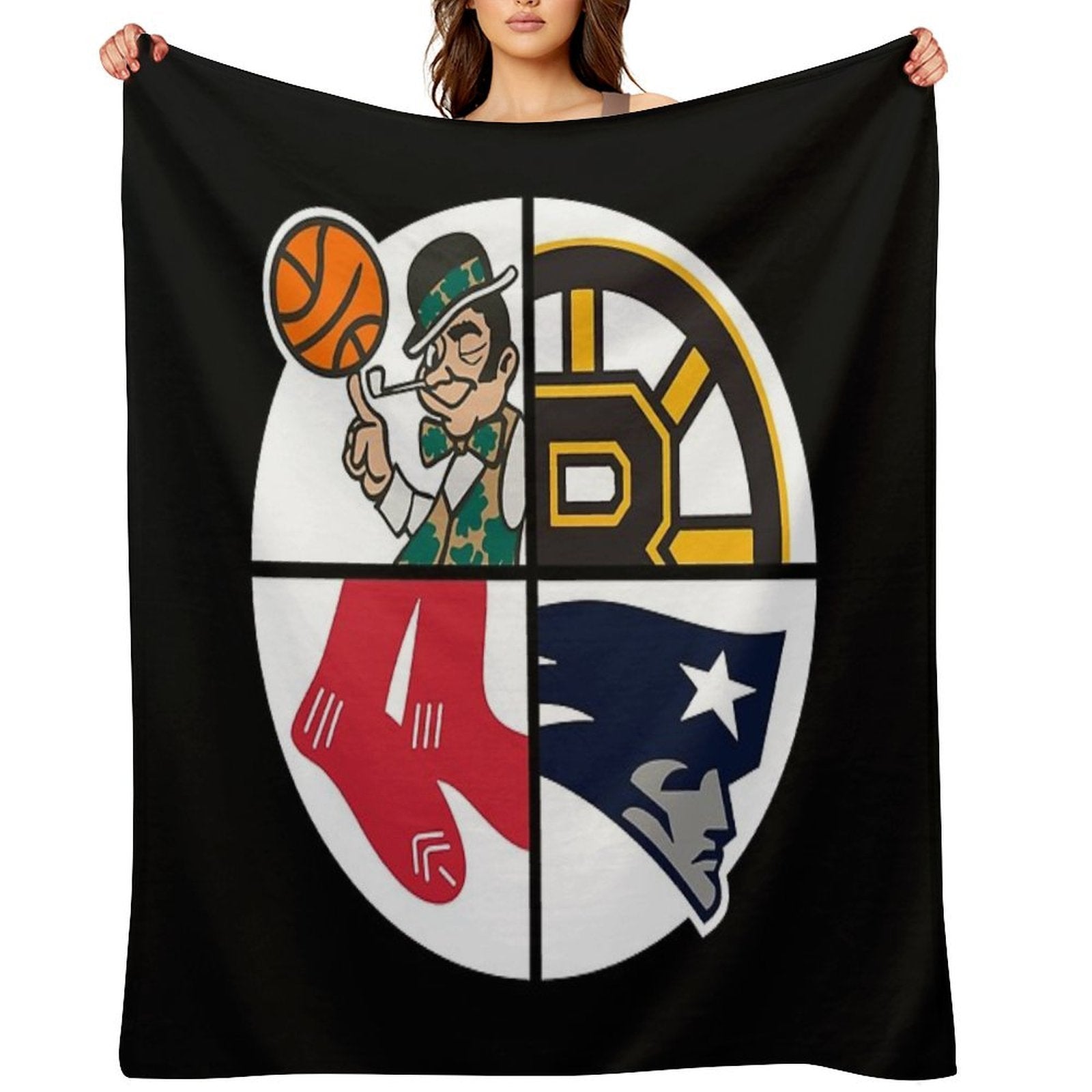 Boston Sports Velvety-soft Throw Blanket