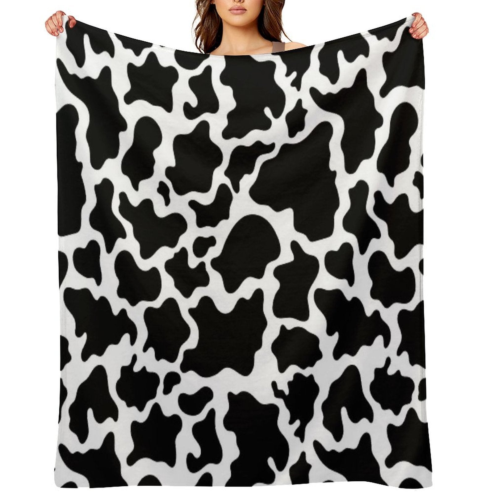 Cow Skin Pattern Easy Care Throw Blanket