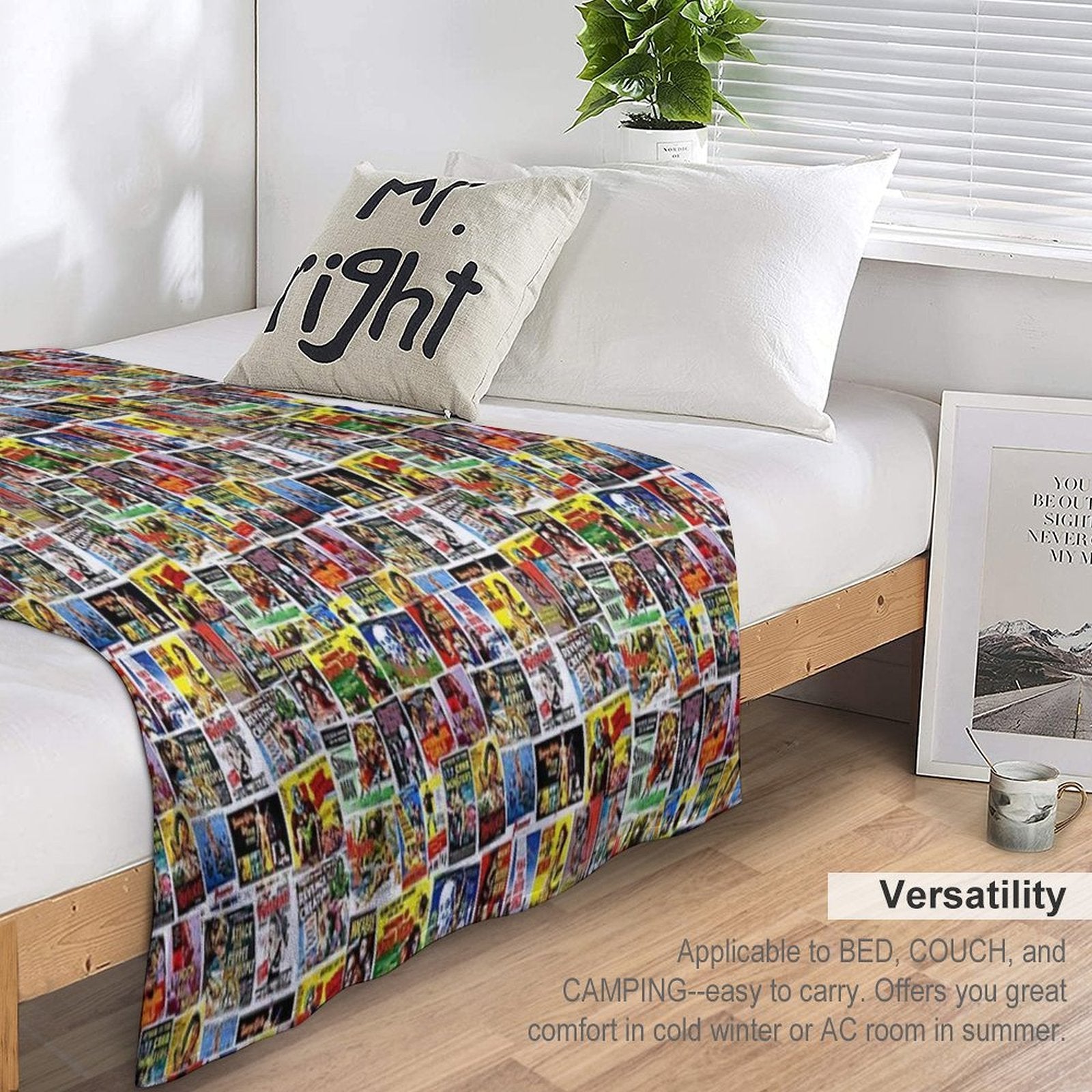 Horror Movies Wrinkle-free Throw Blanket
