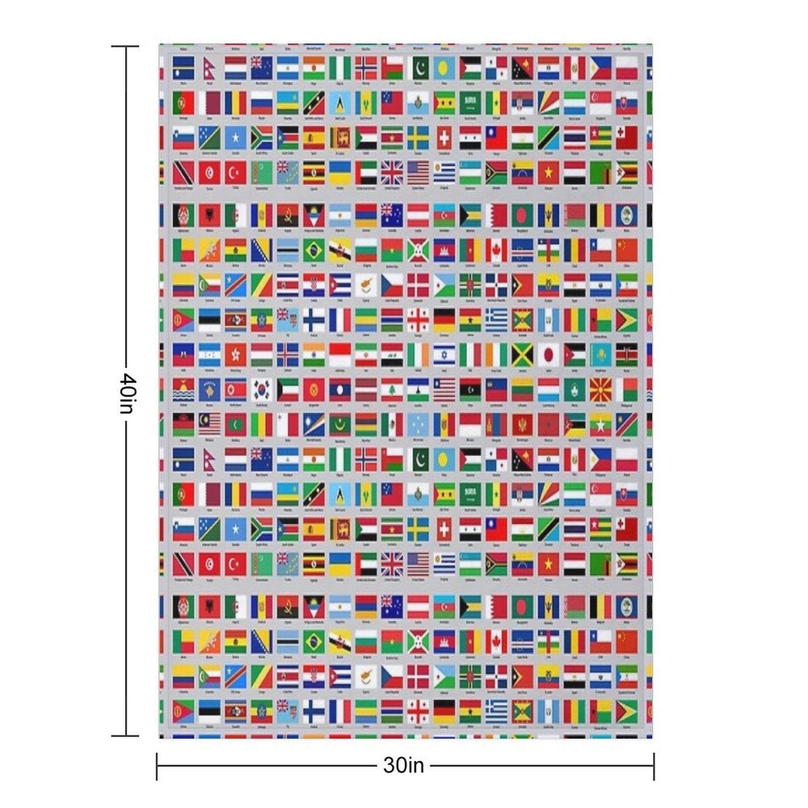All of The Current World Flags Every Nation Multi-functional Throw Blanket