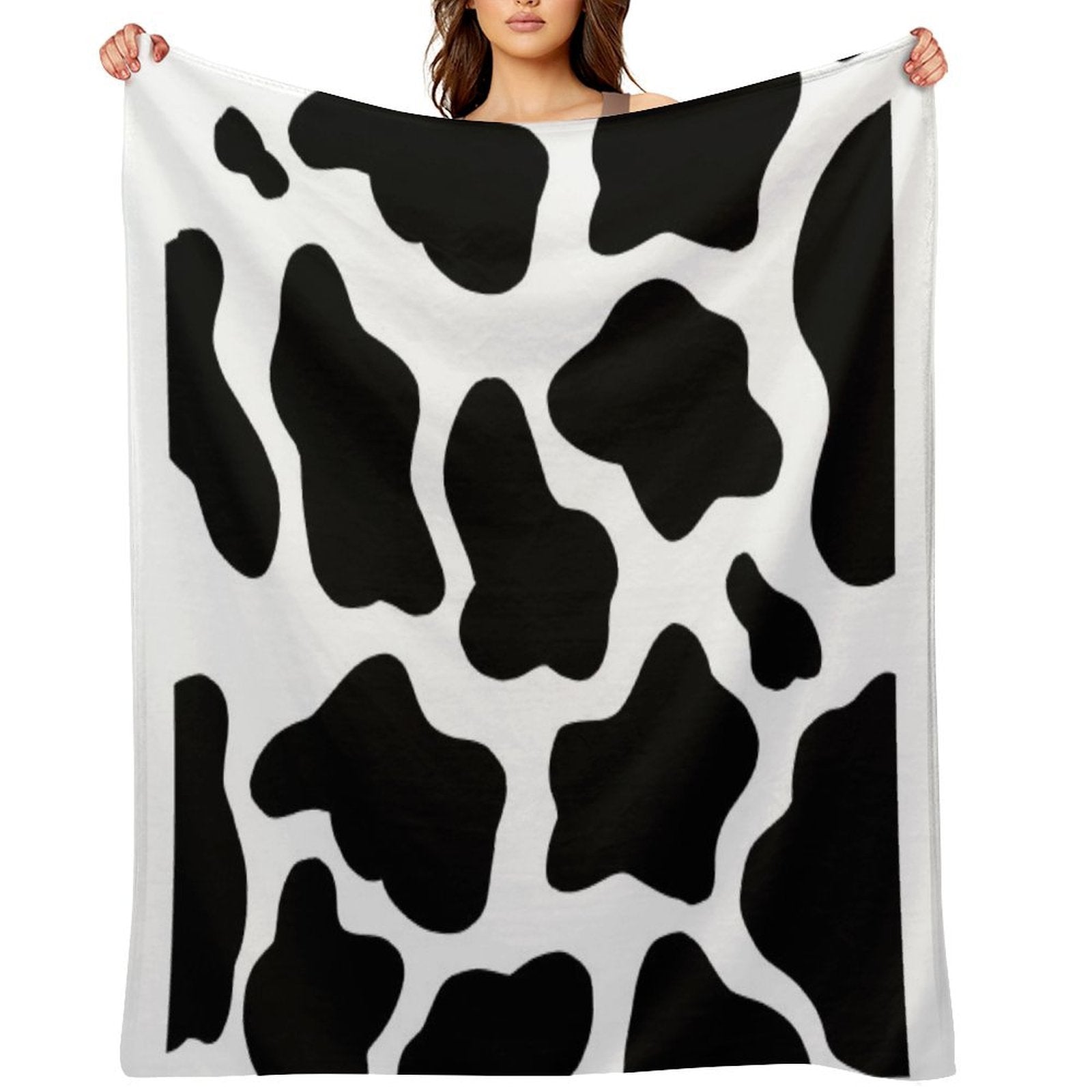 Cow Patterned Pillow , Duvet Cover And Throw Blanket Cute And Aesthetic Quick-dry Throw Blanket