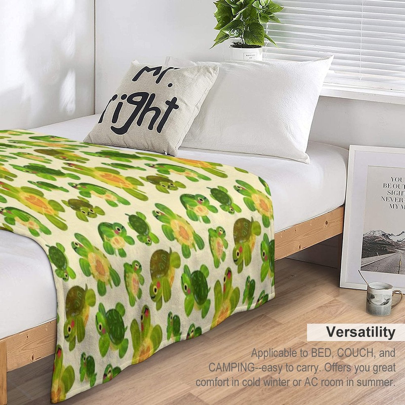 Red-eared Slider - Pastel Easy Care Throw Blanket