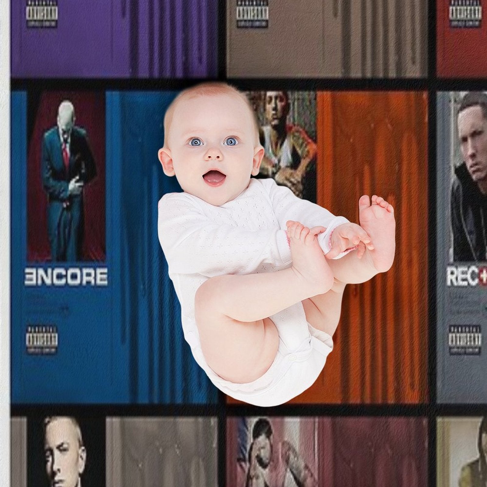 Collage Album Rapper Travel-friendly Throw Blanket