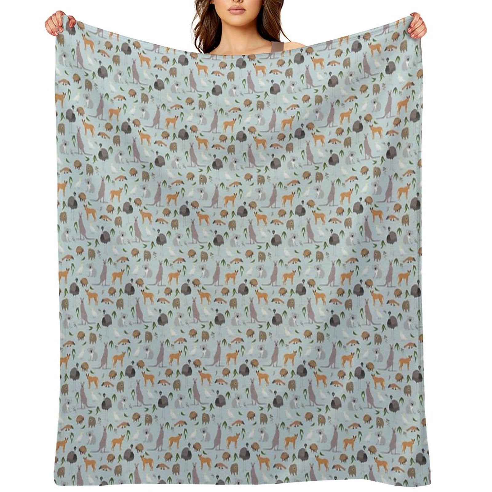 Australian Animals Machine-washable Throw Blanket