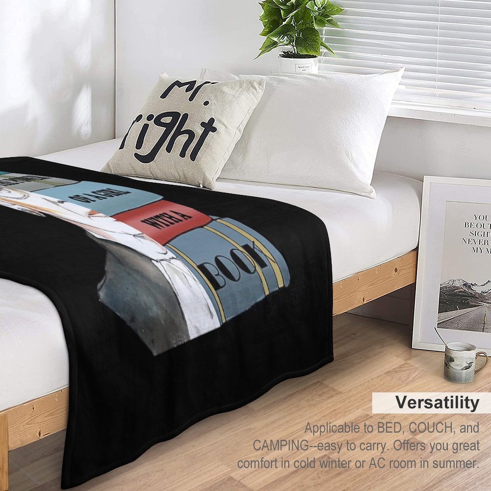 Notorious RBG Ruth Bader Ginsburg Never UnderEstimate The Power of A Girl With A Book Feminist Gift Comfort Throw Blanket