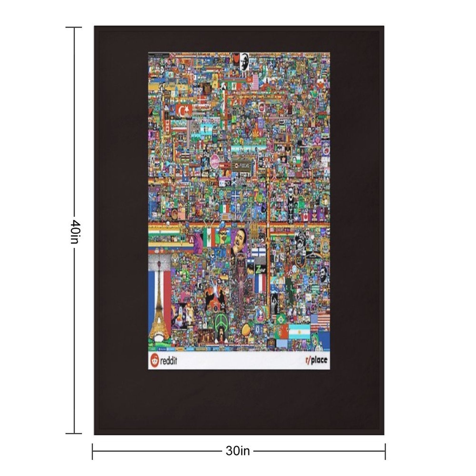 Rplace - Reddit Digital Art - 2022 Classic T-Shirt Sustainable Throw Blanket