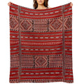 Vintage Moroccan Pattern - Warm Palette Multi-functional Throw Blanket